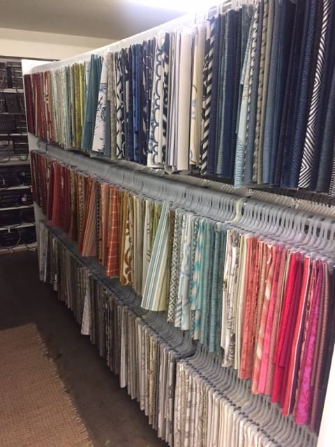 Fabric sample books at A & B