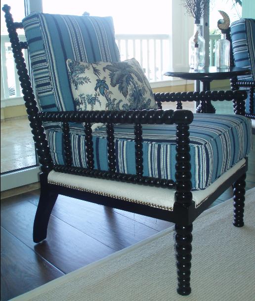 Spindle chair upholstery